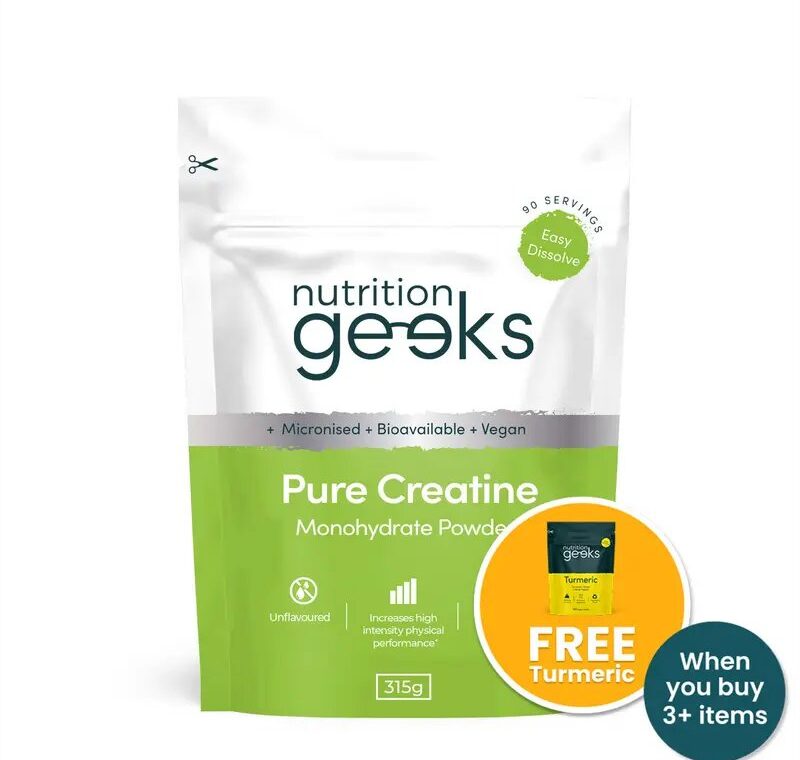 Nutrition Geeks Pure Creatine Monohydrate Powder 315g pouch